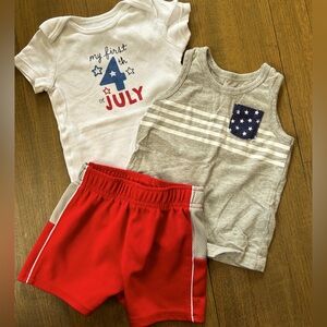 Patriotic baby bundle, 6mo ❤️🤍💙